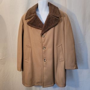 Vintage Cooper Outerwear Tan Wool Overcoat